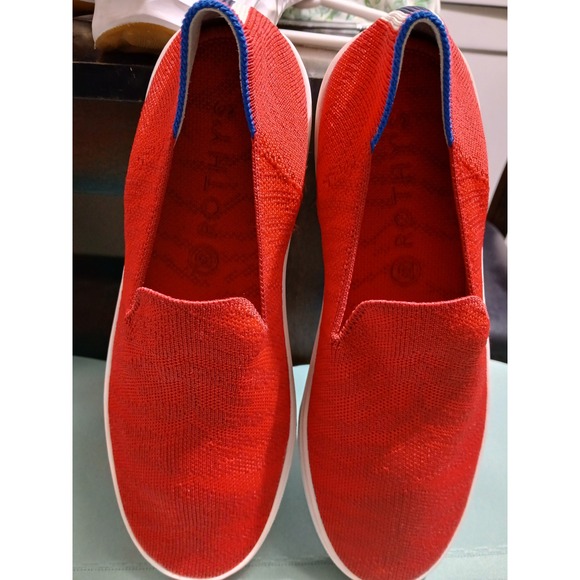 Rothy's The Flat Red Knit Slip On Loafer Women's Shoes Size 8 - Picture 3 of 4